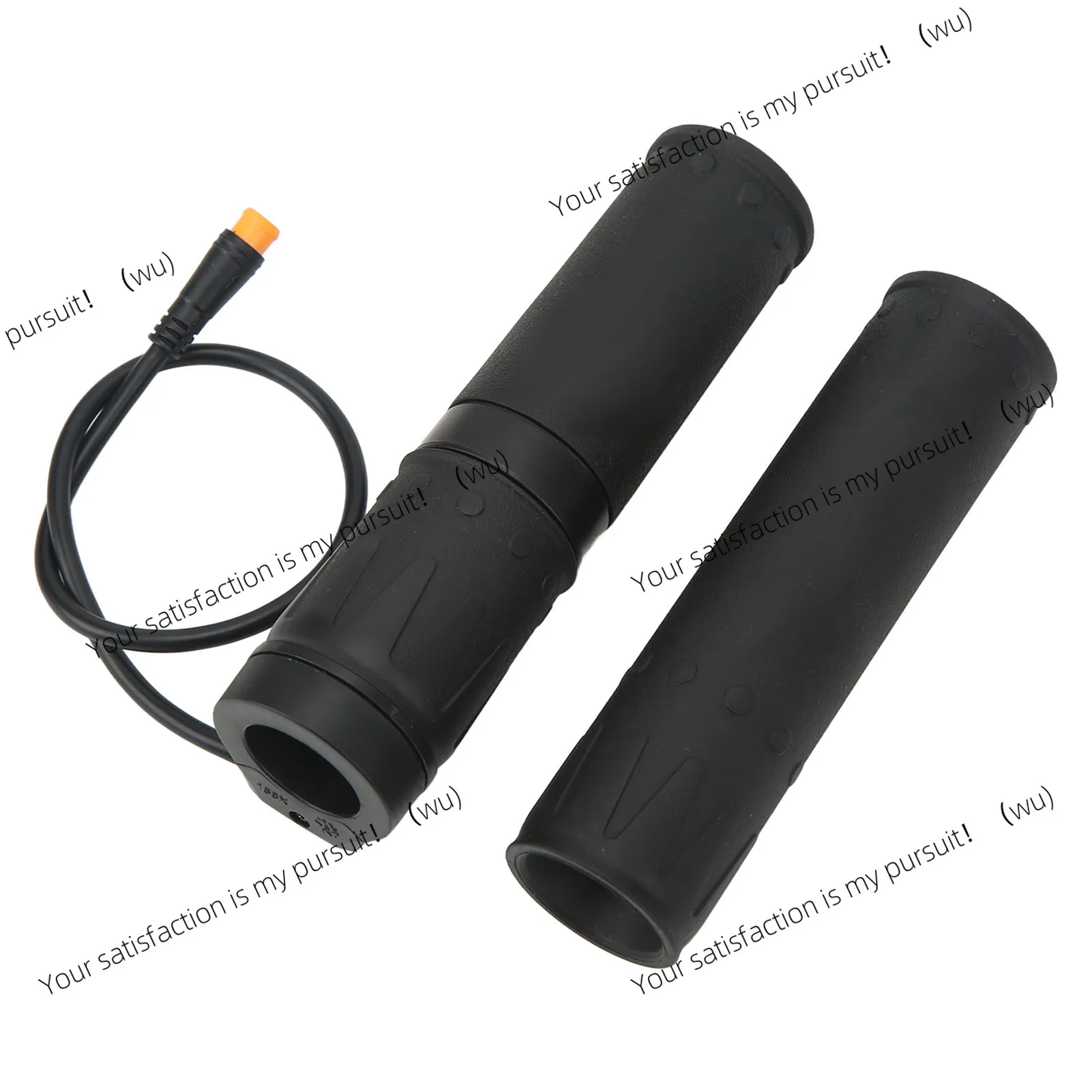 Electric bicycle throttle handle rubber split semi-rotating belt waterproof connector