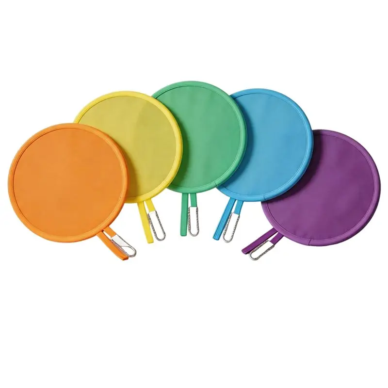 ABUG-Hand Fan,Manual Foldable Paper Fan Portable Colorful Folding Fan 5-Pack, Compact With Hanging Rope