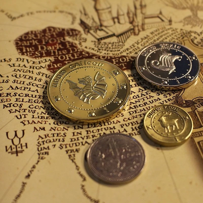 Harry Potter Gringotts Coins Set, Galleon Commemorative Coins Hogwarts Movie Peripherals for Cosplay Collection view 2