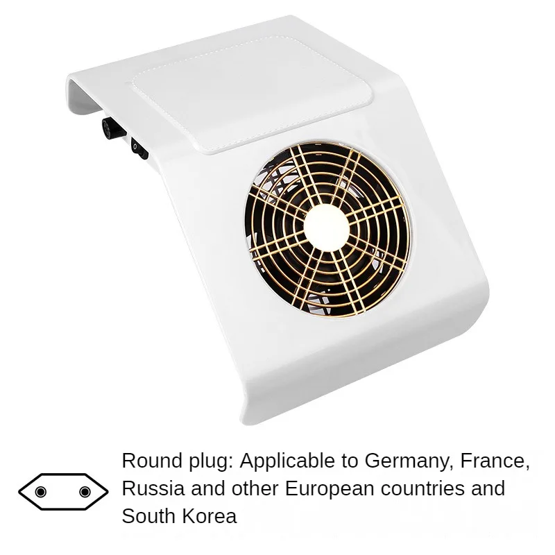 Collecteur de poussière d'ongles conviviale ré avec filtre, aspiration élevée, faible bruit, tampon à main, interrupteur à une touche, aspirateur de manucure, bureau, 40W