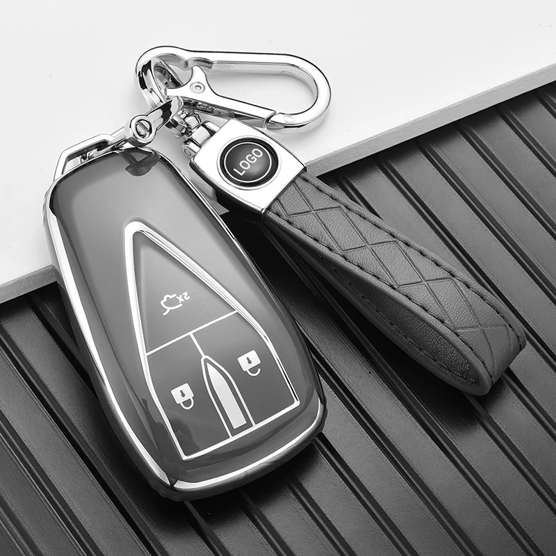 TPU Key Case Car Keychain Key Cover Shell for Changan CS55plus UNI-T X7 X5