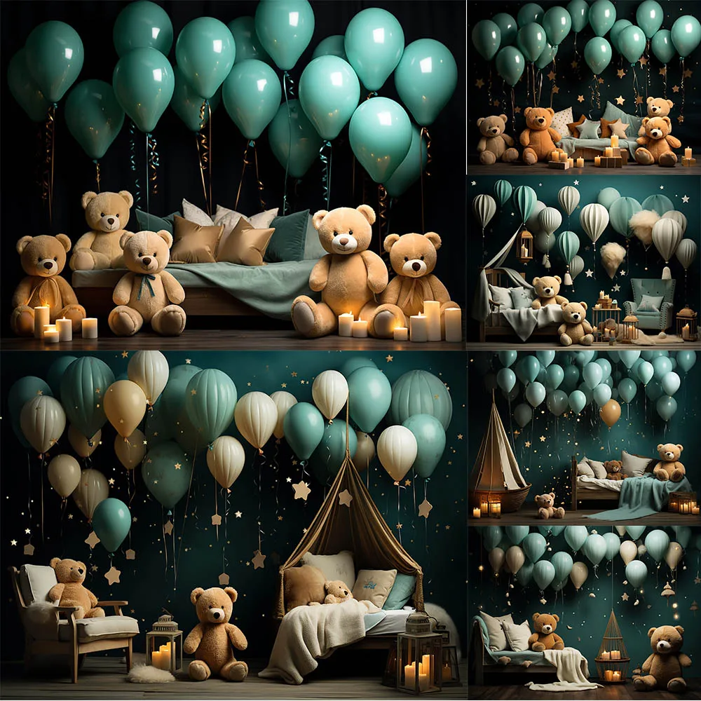 

Mocsicka Toy Bear Backdrops For Photography Kids Baby Shower Customized Poster Birthday Party Photocall Photographic Background