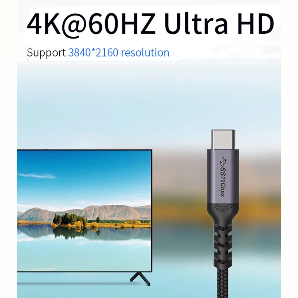 UEETOP USB C to USB Type C 3.1 Gen2 10Gbps 4K@60Hz Cable PD100W 5A Fast Charging Cable for MacBook Pro Steam Deck Samsung S23
