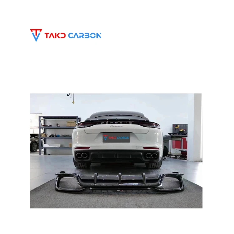 

TAKD Brand Quality Assurance Universal Rear Spoilers Carbon Fiber Rear Bumper Diffuser Lip for Porsches Panamera 971