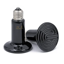 25W 50W 75W 100W 150W 200W Far Infrared Pet Heating Lamp Ceramic 110V 220V Reptile Turtle Brooder Bulb Heat Emitter Light Bulb
