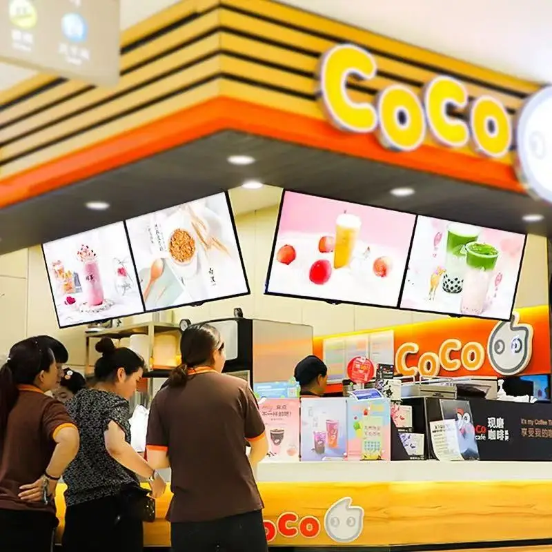 LED Slim Snap Frame Light Box Illuminated Poster Display Backlit Menu Board For Restaurant Cafe Shops Wall Mounted Billboard