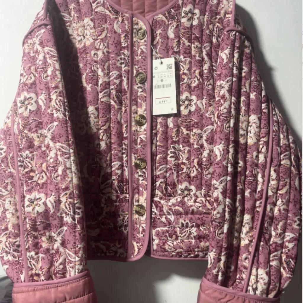 

YSJ24 Women's Floral Printed Loose Quilted Cotton Jacket Autumn Winter New Fashion Outerwear