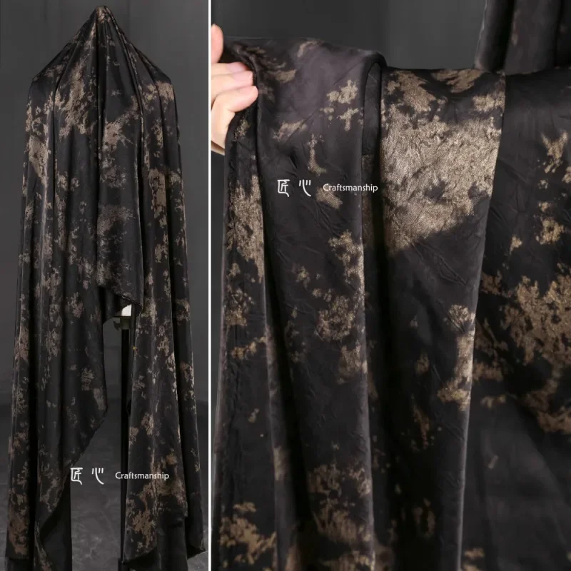 Imitated Acetic Acid Fabric Draped Cheongsam Bottom Shirt Clothing Designer Apparel Sewing Fabric Cloth Diy Per Meter Material