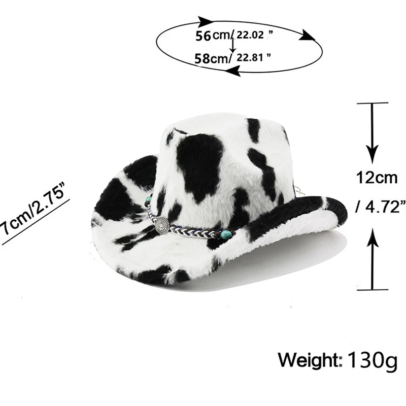 العصرية الشتاء أفخم قبعة رعاة البقر قبعات رعاة البقر الغربية فيدورا قبعة الرجال والنساء بنما السفر قبعة حفلات دافئة أنيقة فروي قبعات رعاة البقر