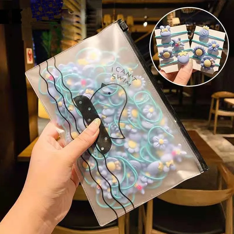 Colorido pequeno elástico cabelo bandas para meninas, rabo de cavalo titular, não machucar scrunchie, headband para crianças, acessórios para