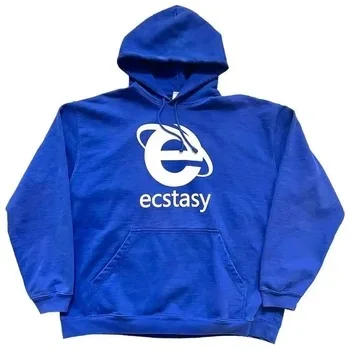 Heren Street Wear Autumn_Winter Ecstasy Letter Patroon Gedrukt Hoodie Dames Y2K Stijl Harajuku Sport Hip Hop Hoodie Nieuwe Stijl