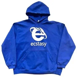 Men's Street Wear Autumn_Winter Ecstasy Letter Pattern Printed Hoodie Women's Y2K Style Harajuku Sports Hip Hop Hoodie New Style