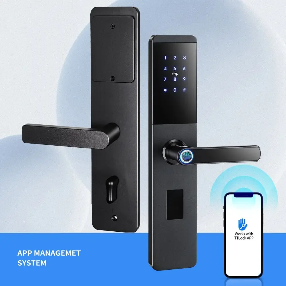 Anti-theft Security Door Lock with Big  body Fingerprint App Digital  ttlock