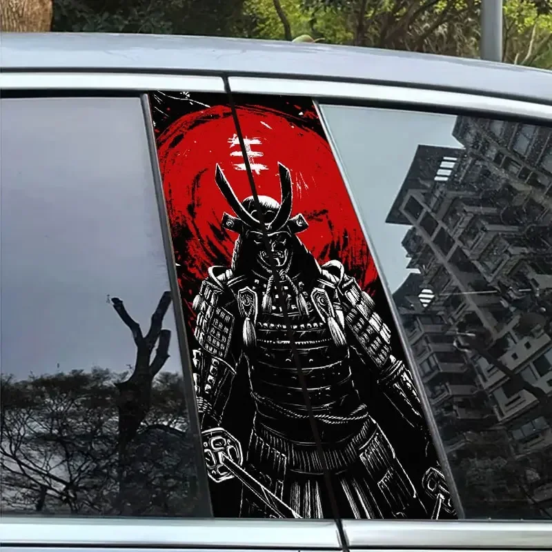 1PC/2PCS Samurai Car Stickers Auto B Pillar Waterproof Center Column Decoration Cover Scratches DIY Car Doors Pillar Decals