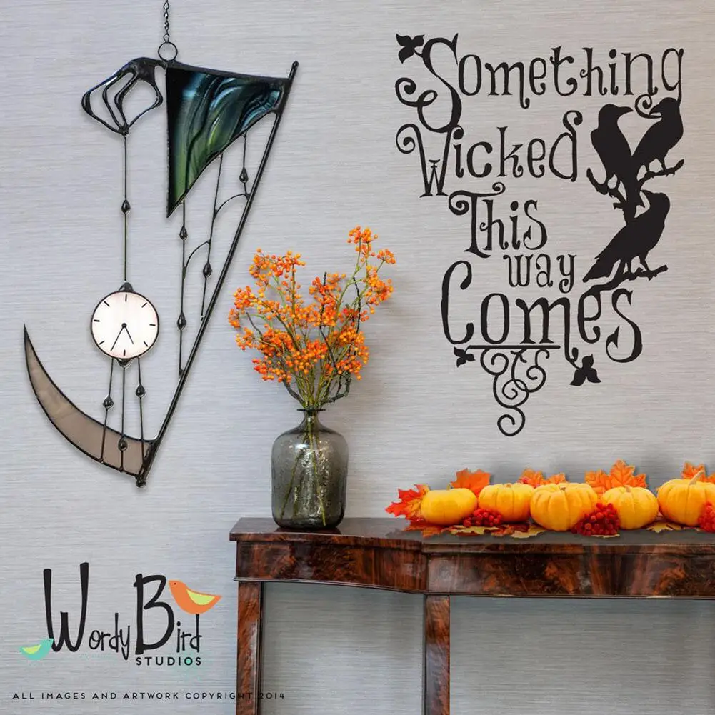 Halloween Home Decoration Reaper's Scythe Pendant Wall Decor Wind Chime Acrylic Grim Reaper Scythe For Halloween Party