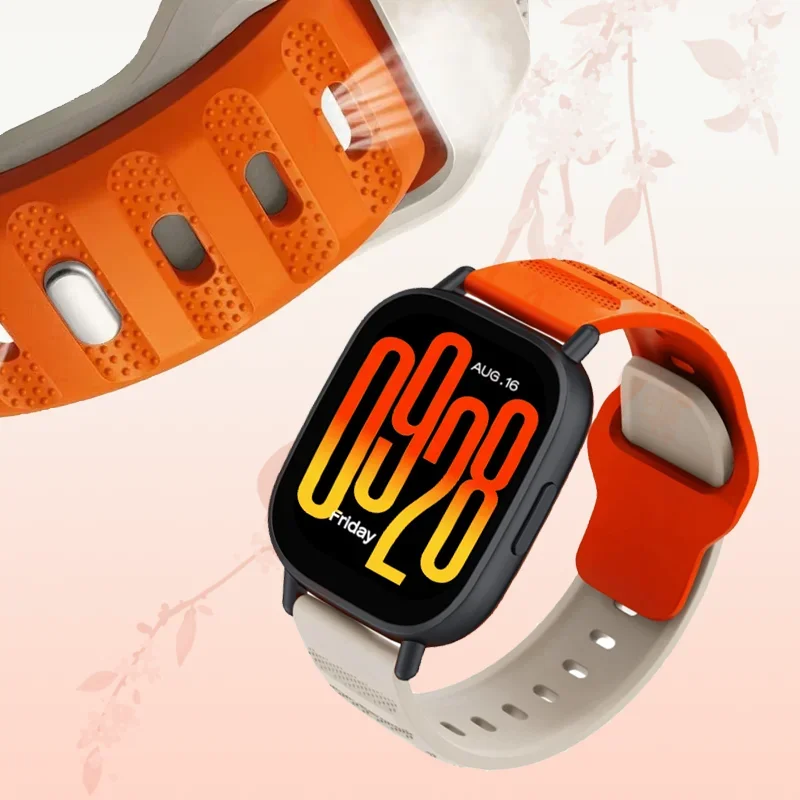 สายซิลิโคนสําหรับ Redmi Watch 5 Active Huawei Watch GT4/5 Pro สร้อยข้อมือกีฬาสายรัดข้อมือสําหรับ Redmi Watch 5 Lite เข็มขัดอุปกรณ์เสริม
