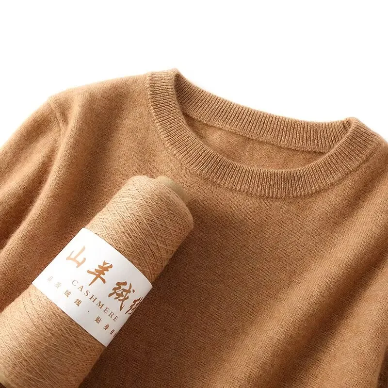 Men's Sweater, Knitted Pullover, Thick, Casual, Warm, Long Sleeved, Loose, Solid Color, Versatile, 2026 Winter Cashmere Sweaters