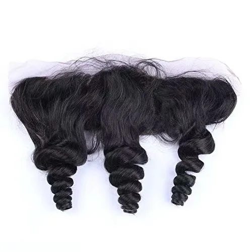 HairUGo Brazilian Natural Color Loose Wave 13X4 100% Human Hair Lace Front Remy Brown Lace Frontal With Baby Hair Transparent