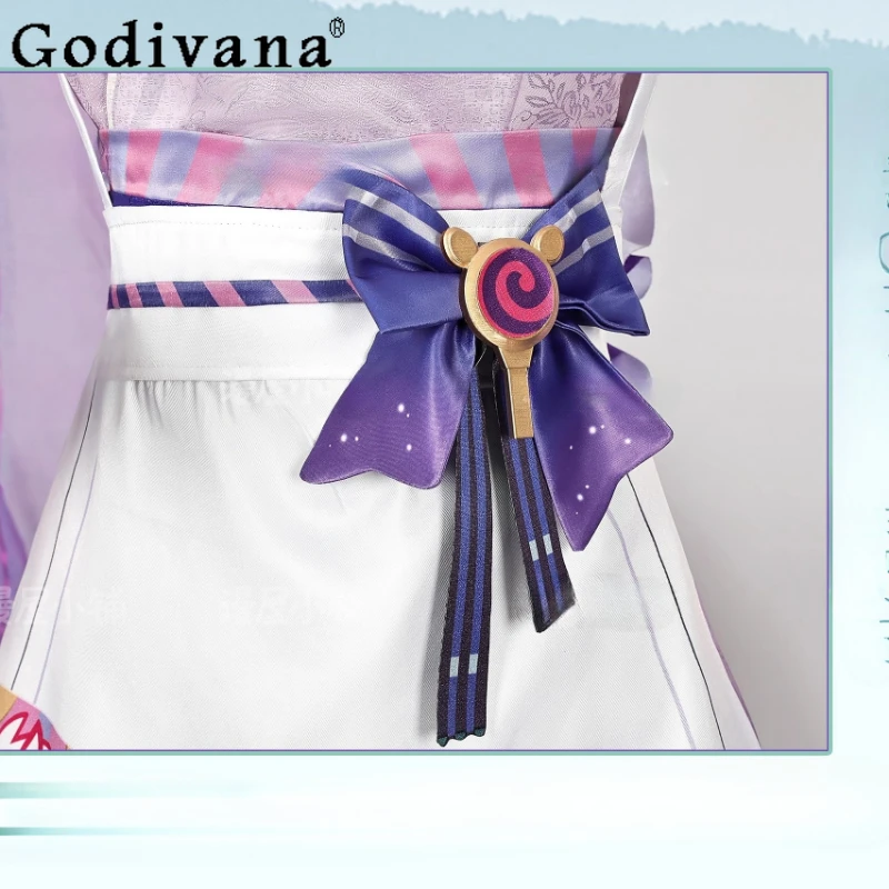 Parrucca per costume cosplay femminile Gonna rosa viola Set Copricapo Puntelli Parrucche verdi per donne Ragazze Abiti da festa di Halloween