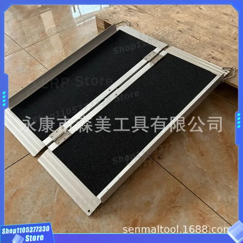 Portable Aluminum Alloy Folding Ramp for Wheelchair Access Stairs and Steps Lightweight Non Slip Threshold Bridge for Home