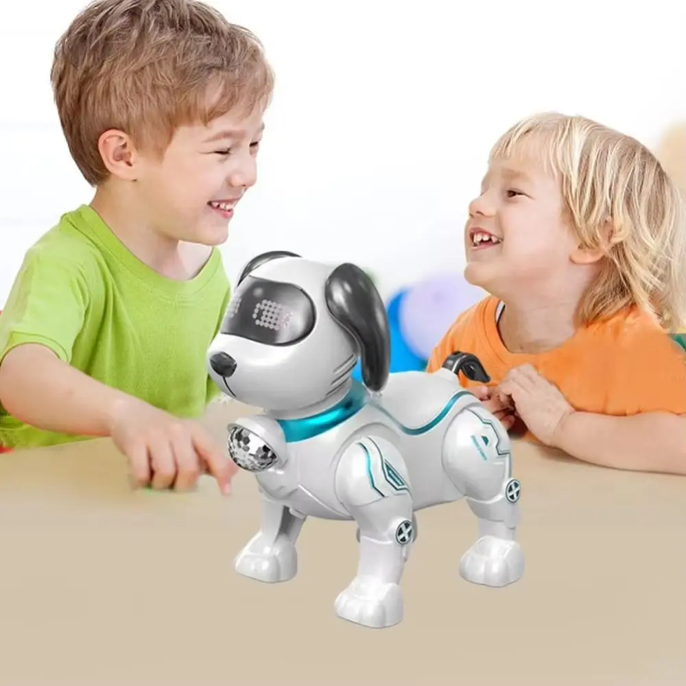 Plastic Electronic Robot Dog Toy Interactive Touch Programmable Smart Electronic Stunt Pet with Light Walking Dancing Robot Dog