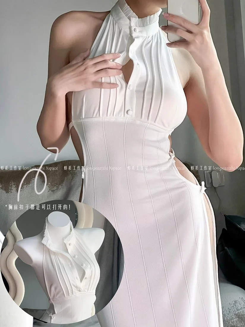 فريرين في الجنازة دوجين السرخس تأثيري ازياء السرخس هالوين ازياء للنساء السرخس فستان أبيض مرن مثير