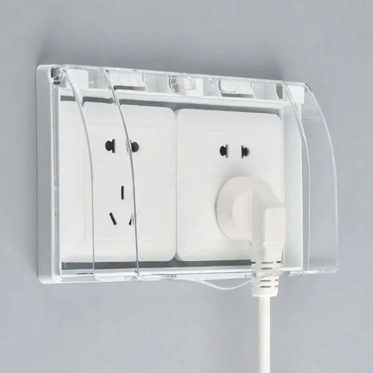 1PC Self-Adhesive Bathroom Wall-Mounted Switch Protective Cover Splash-Proof 86 Type Power Outlet Protector Socket Box