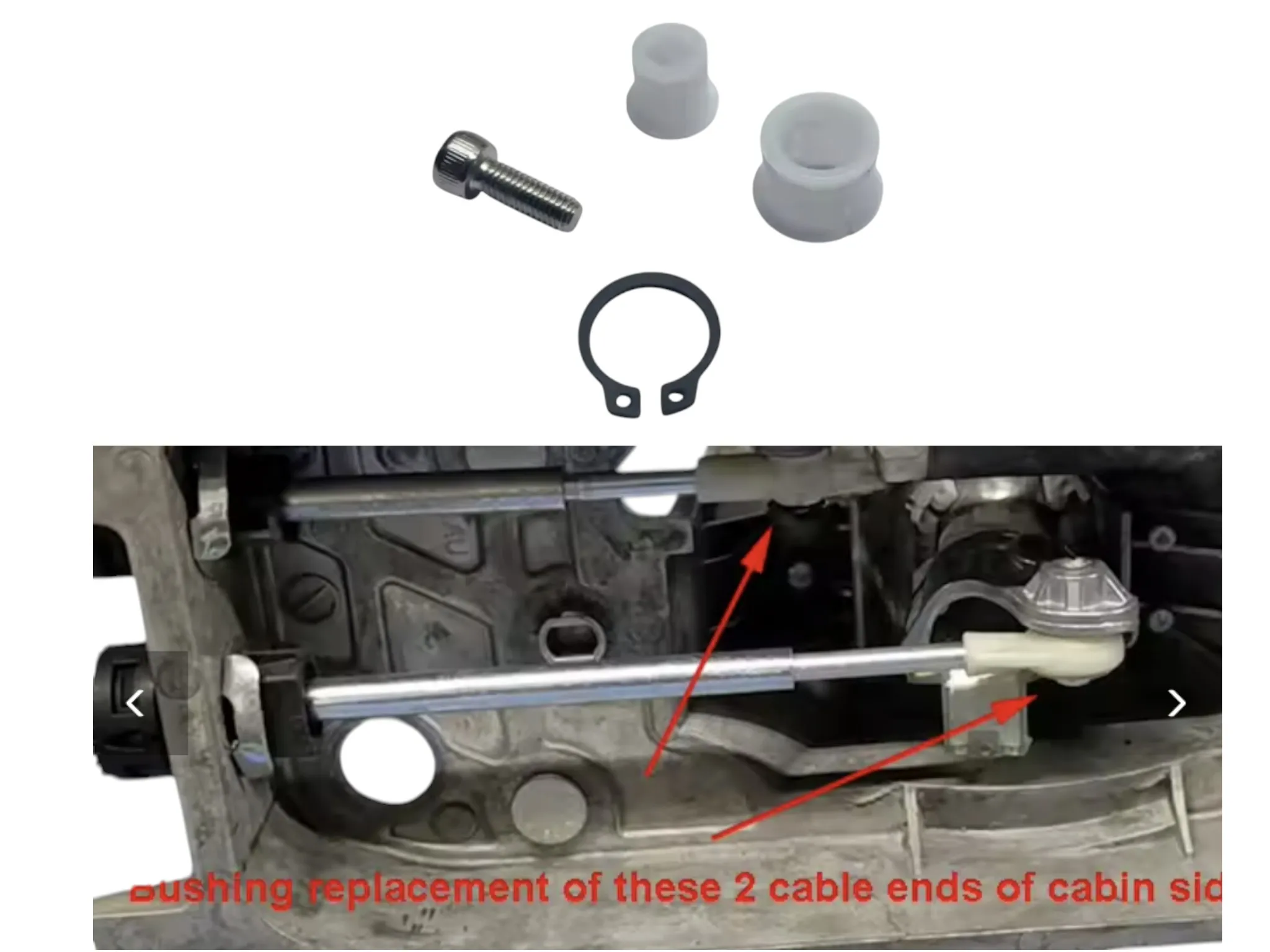 1 Set Shift Cable End Bushing Saver Repair Kit For VW Golf MK6 MK5 GTI / Passat B6 B7
