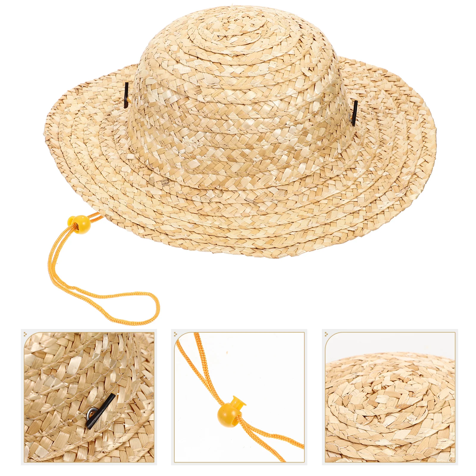 Straw Hats Men Beach Themed Party Favors Kids Bucket for Man Costume Western Style Child