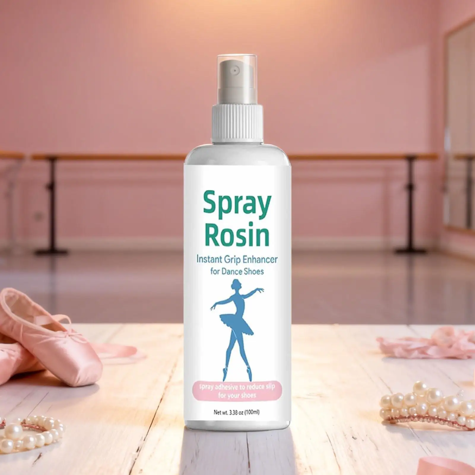 Rosin Spray for Dancers 100ml Non-Slip Portable Long-Lasting Pointe Shoes Grip Enhancer for Class Stage Preparations Auditions