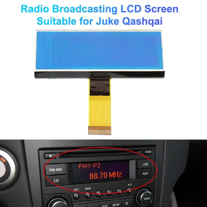 【MO】Tela LCD para Qashqai Juke Dualis X-Trail: Reparo de Pixel para Rádio Automotivo Daewoo - Peça de Reposição Exclusiva