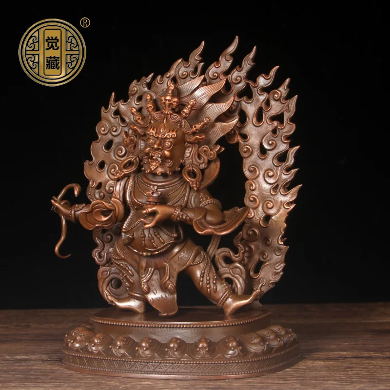 Copper King Kong Hand Bodhisattva Buddha Statue Ornament, Copper King Kong Dharma Protector Statue Home Temple Worship Craft