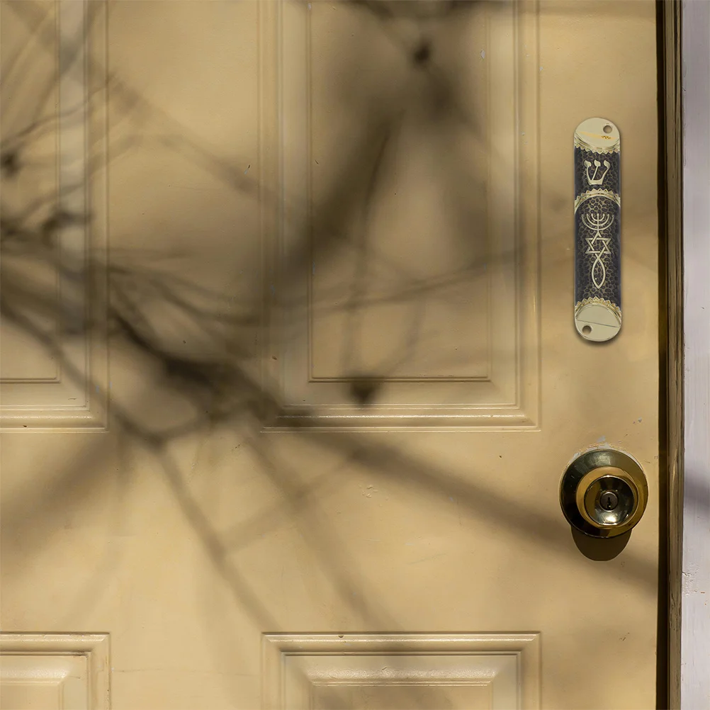 

2Sets Jewish Mezuzah Zinc Alloy Door Case Kosher Scroll Blessing Hanukkah Home Decor Judaica Ornament Hebrew Wall Decor