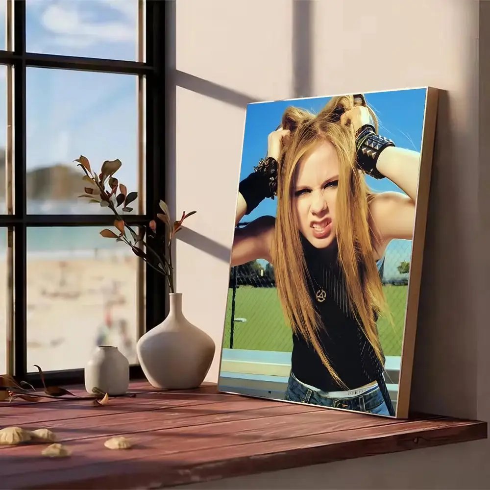 Singer Avril Lavigne Painting Calligraphy Canvas Poster Wall Art Aesthetic Home Decoration for Living Room