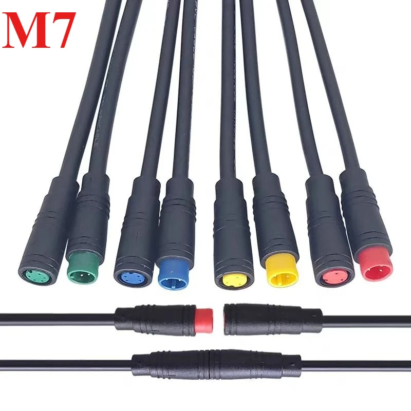 1Pair M7 2 3 4 5 6 Pin Male Female Julet Electric Bike Butt Plug Connector Waterproof Scooter Brake Cable Pluger Signal Sensor