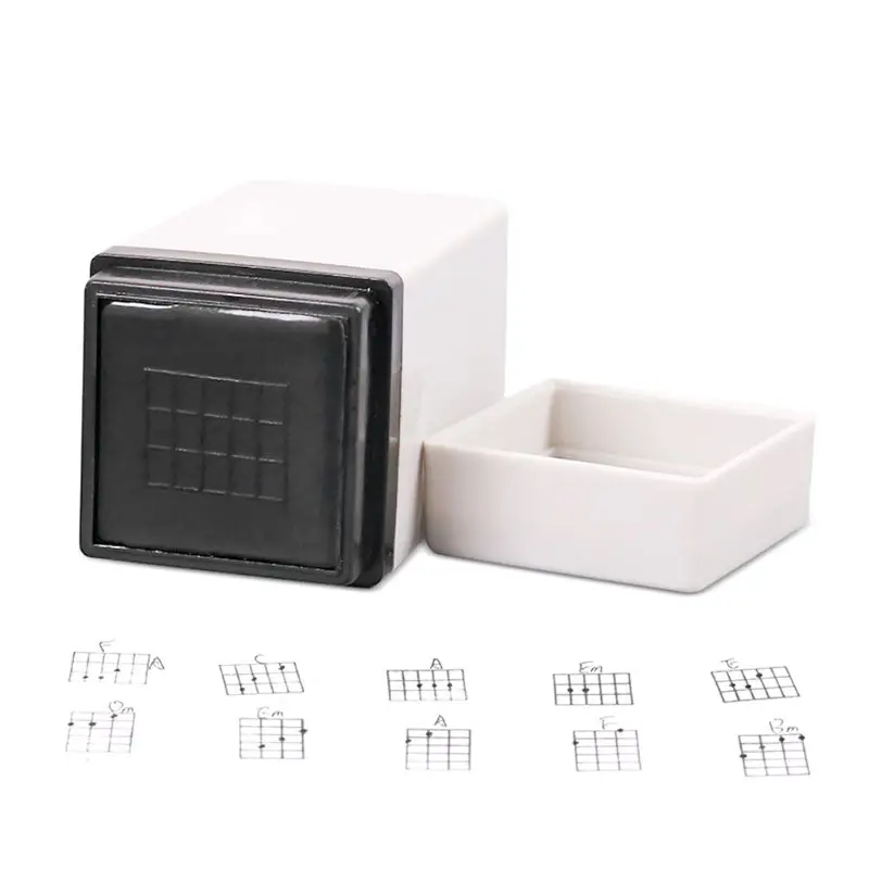 1PC Ukulele Tablature Chords Seal Stamp Guitar Chords Print Signet for Beginner Good Tools Guitar Accessories