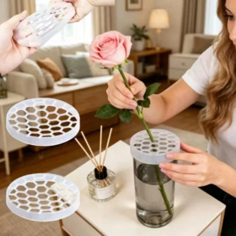 Silikon-Blumenarrangement-Gitter Flexibler Blütenstielhalter für Vasen Wasserdichtes & Wiederverwendbares Blumengitter für DIY-Arrangements – Detail 1