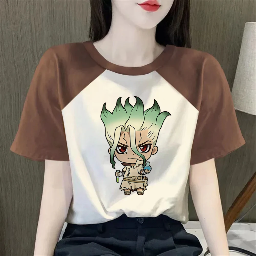 Dr Stone t-shirt girl meme jojifuku party gothic tshirt party emo kawaii gyaru y2k