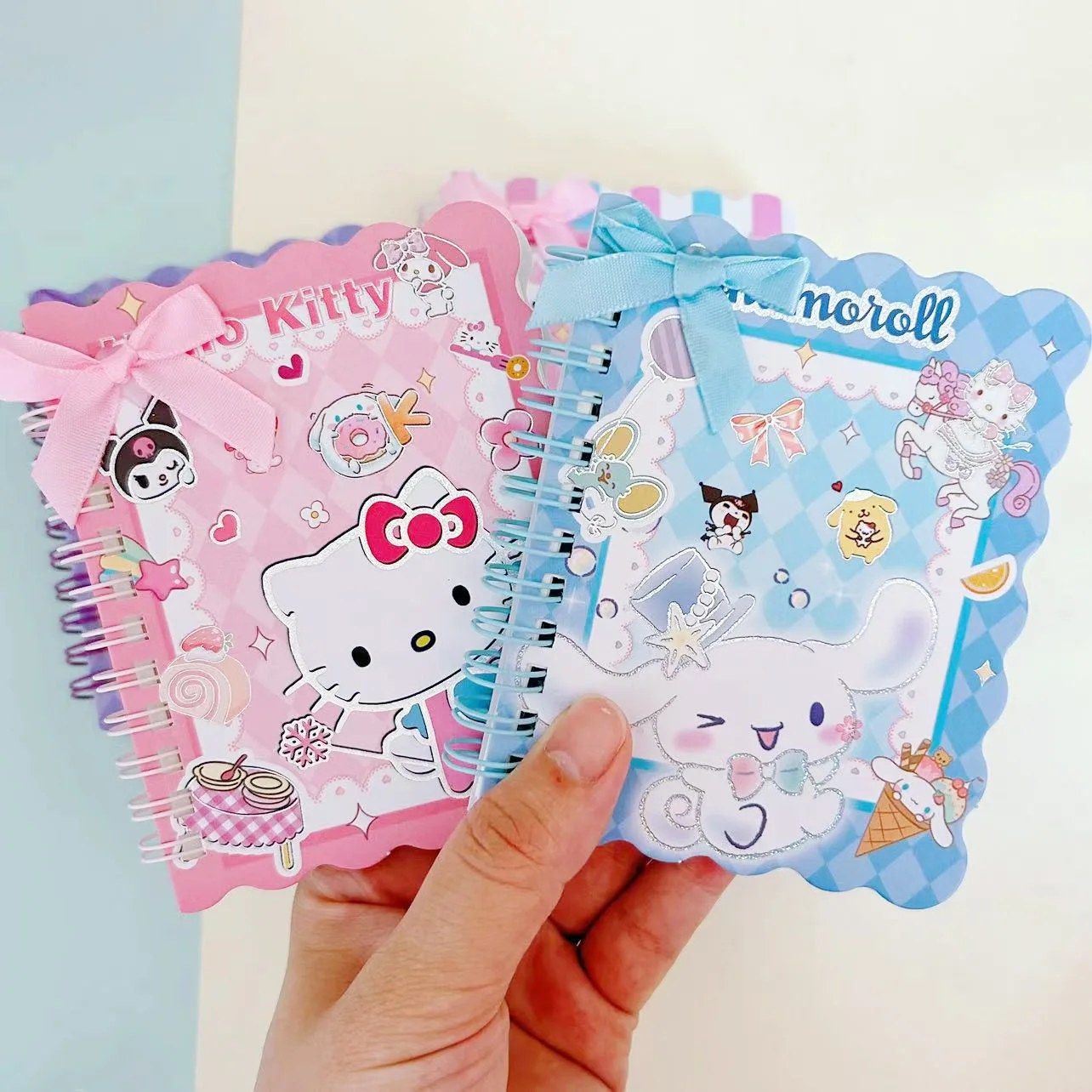 Sanrio Coil Book A7 High Face Value Kuromi Rollover Lace Student Diary Book Portable Pocket Book Notebook Wholesale