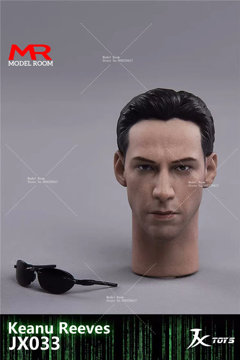 JXTOYS JX033 scala 1/6 Keanu Reeves Head Sculpt Carving con occhiali da sole modello Fit 12 \'\'maschio soldato Action Figure bambole del corpo