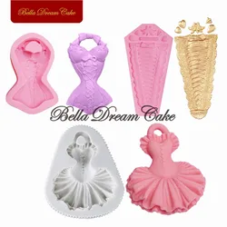 ​3D Lady's Corset Underwear/Ballet Skirt Silicone Mold Chocolate Fondant Mould DIY Clay Model Cake Decorating Tools Bakeware