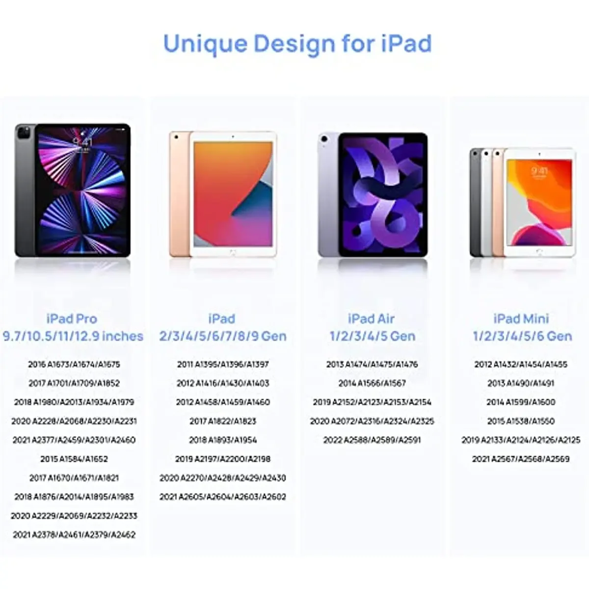 قلم ستايلس لقلم أبل متوافق مع iPad 2/3/4/5/6/7/8 Generation Pro 9.7/10.5/11/12.9 Air 1/2/3/4 Mini 1/2/3/4 #6