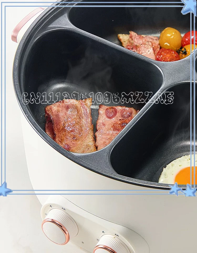 6L Multi Functional Electric Hot Pot, Household Integrated Cooking Pot, Large Capacity Stew Pot