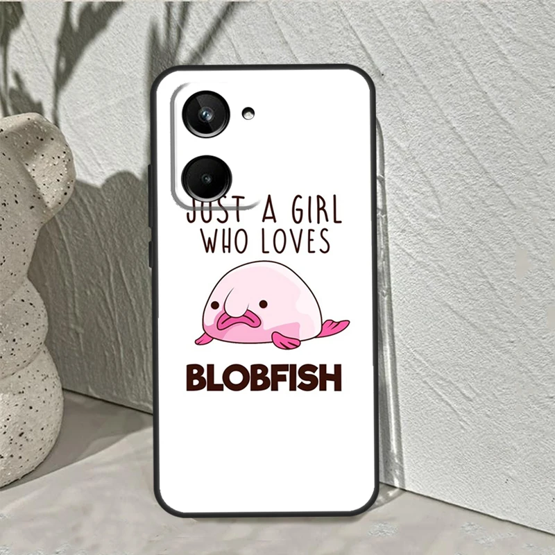 Cartoon Blobfish Case For Realme GT Neo5 Neo 3 2 T 8 9 10 11 Pro Plus C15 C25s C21Y C30 C31 C33 C35 C53 C55