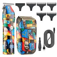 RESUXI 969 Barber Graffiti Hair Clipper Electric Shaver Rechargeable Cordless Hair Trimmer Cutting Machine Beard Trimmer