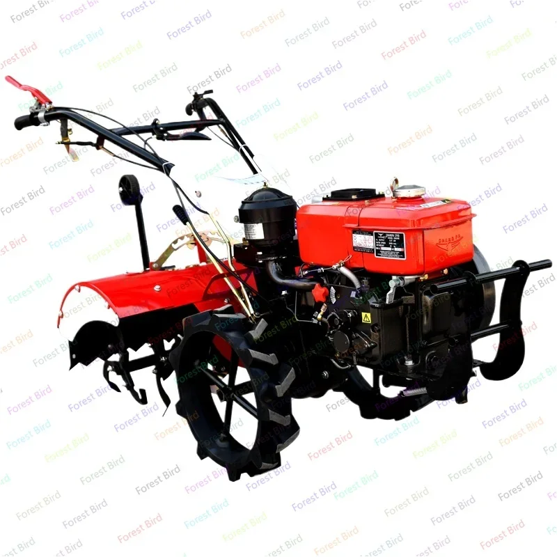 New four-wheel drive micro-tiller agricultural multi-functional diesel plough machine tiller household tiller rotary tiller