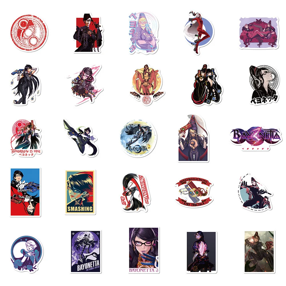 10/30/50PCS Bayonetta 3 Personality Graffiti Waterproof Sticker Toy Decoration Notebook Gift iPad GuitarPVCStickerWholesale