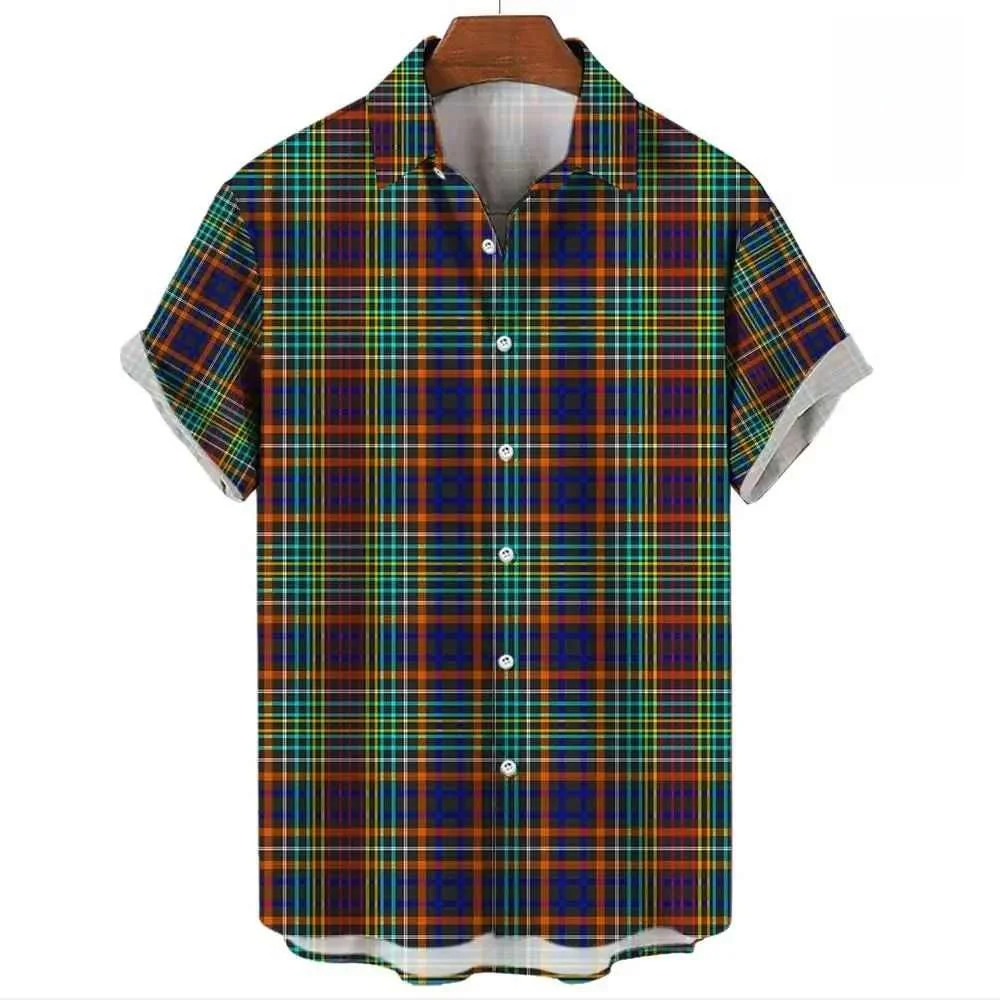 

Цифровой принт ort Sve Plaid irt Повседневная мужская мода с 3D принтом из хлопкового материала удобная дышащая осенняя одежда