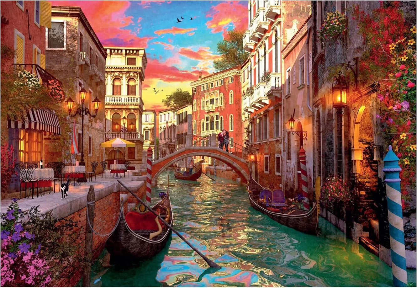 1000 Pieces Jigsaw Puzzle Toylovers On The Venice Bridgetoy  Brain Challenge Puzzle Set Educational Games Entertainment Gifts