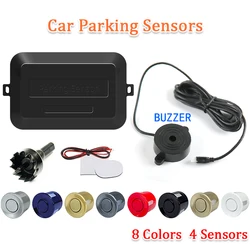 SINOVCLE 4 Sensors Buzzer 22mm Car Parking Sensor Kit Reverse Backup Radar Sound Alert Indicator Probe System 12V  Free Shipping